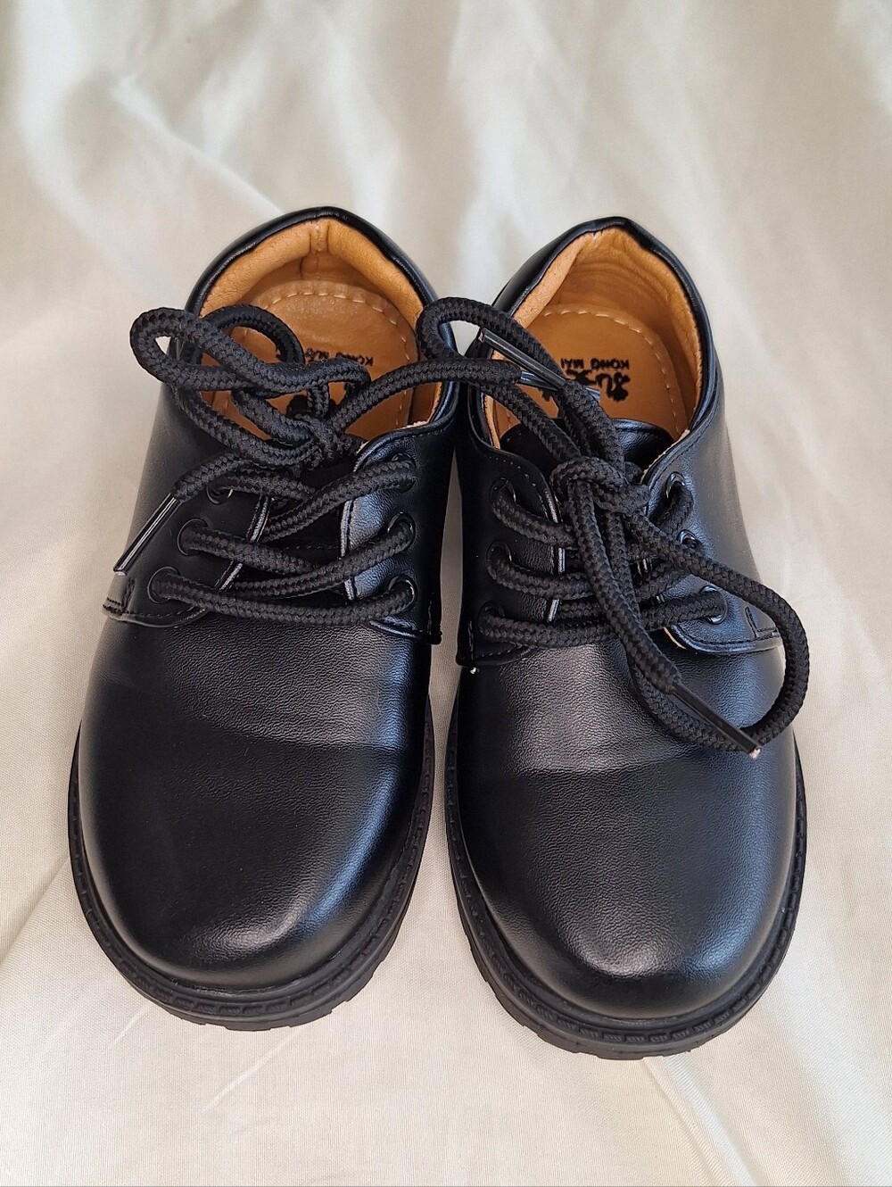 Toddler Kids Classic Black Lace-Up Dress Shoes Size 27/10